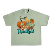 Oil Green thankful pumpkins Urban Heavy Tee - BundleAndBundleShop