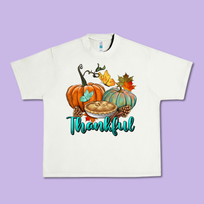 Thankful Pumpkins Urban Heavy Tee Designed By Bundleandbundleshop