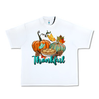 White thankful pumpkins Urban Heavy Tee - BundleAndBundleShop