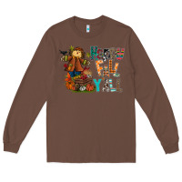 Chestnut happy fall y all Long Sleeve Tee - CowhideDigitalArt