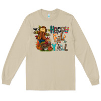 Mushroom happy fall y all Long Sleeve Tee - CowhideDigitalArt