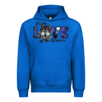 Cobalt for the love of the wolves Urban Hoodie - RanaPortraitStore