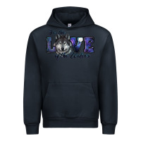 Navy for the love of the wolves Urban Hoodie - RanaPortraitStore