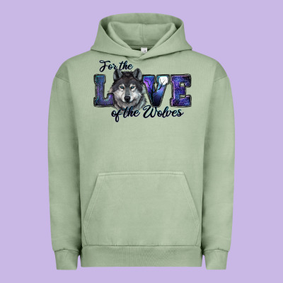 For The Love Of The Wolves Urban Hoodie Designed By Ranaportraitstore