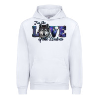 White for the love of the wolves Urban Hoodie - RanaPortraitStore