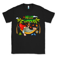 Black Hello Summer Classic Tee - CowCowDesign