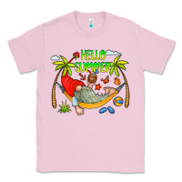 Bubblegum Pink Hello Summer Classic Tee - CowCowDesign