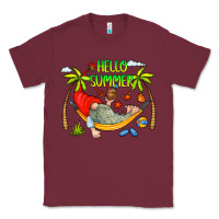 Burgundy Hello Summer Classic Tee - CowCowDesign