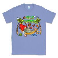 Colony Blue Hello Summer Classic Tee - CowCowDesign