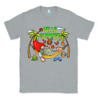 Heather Grey Hello Summer Classic Tee - CowCowDesign