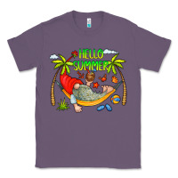 Lavender Hello Summer Classic Tee - CowCowDesign