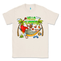 Natural Hello Summer Classic Tee - CowCowDesign