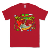Red Hello Summer Classic Tee - CowCowDesign