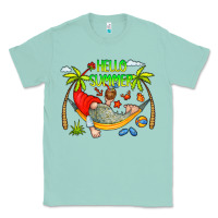 Seafoam Hello Summer Classic Tee - CowCowDesign