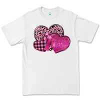 White breast cancer hearts Premium Tee - FaDigitalArtStudio