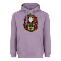 Lavender Gnomes With Coffee Christmas Heavyweight Hoodie - RanaPortraitStore