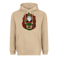 Mushroom Gnomes With Coffee Christmas Heavyweight Hoodie - RanaPortraitStore
