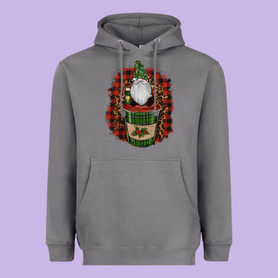 Gnomes With Coffee Christmas Heavyweight Hoodie Designed By Ranaportraitstore