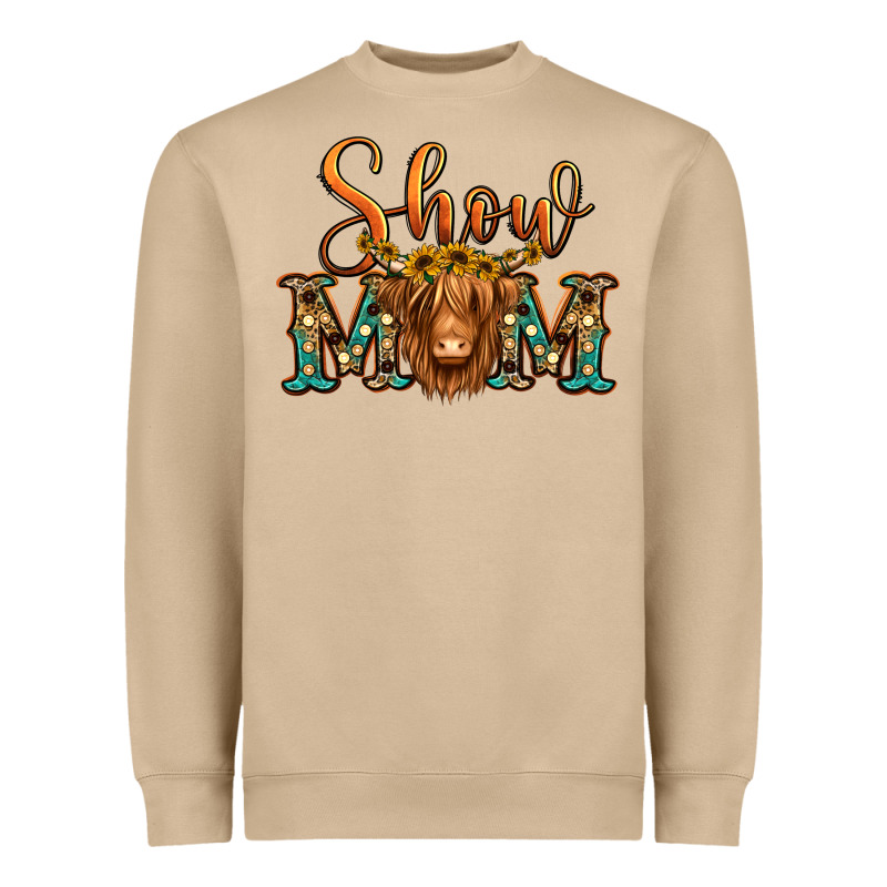 Show Mom Long Haired Cow Heavyweight Sweatshirt by Jasminsmagicworld | Teevron