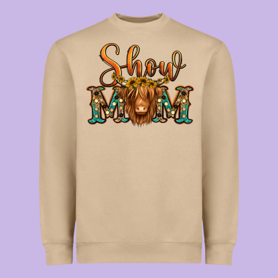 Show Mom Long Haired Cow Heavyweight Sweatshirt Designed By Jasminsmagicworld