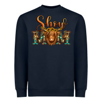 Navy show mom long haired cow Heavyweight Sweatshirt - Jasminsmagicworld