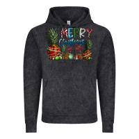Vintage Black Merry Christmas Vintage Hoodie - CowhideDigitalArt