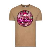 Vintage Coffee pink merry christmas Vintage Tee - FaDigitalArtStudio