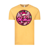 Vintage Mustard pink merry christmas Vintage Tee - FaDigitalArtStudio