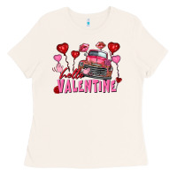 Bone hello valentine valentine's day truck Ladies Tee - FaDigitalArtStudio