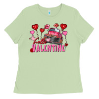 Matcha hello valentine valentine's day truck Ladies Tee - FaDigitalArtStudio