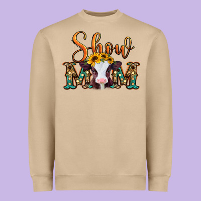 Show Mom Baby Cow Heavyweight Sweatshirt Designed By Jasminsmagicworld