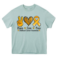 Arona peace love cure childhood cancer Heavy Core Tee - Jasminsmagicworld
