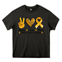 Asphalt peace love cure childhood cancer Heavy Core Tee - Jasminsmagicworld