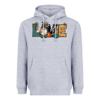 Heather Grey Fall Love Gnome Heavyweight Hoodie - RanaPortraitStore
