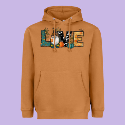 Fall Love Gnome Heavyweight Hoodie Designed By Ranaportraitstore