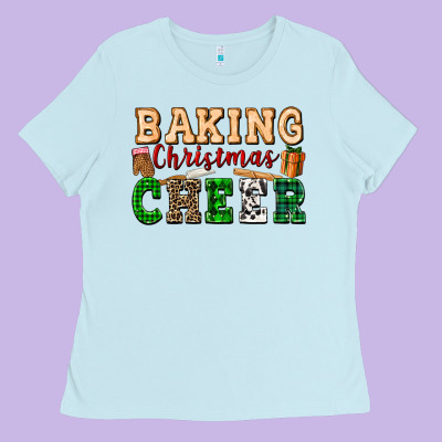 Baking Christmas Cheer Ladies Tee Designed By Fadigitalartstudio