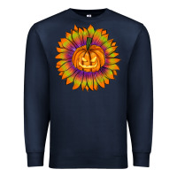 Navy Halloween Sunflower Premium Sweatshirt - RanaPortraitStore