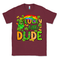 Burgundy St. Patrick's Lucky little dude Classic Tee - OliviaCreatesArt