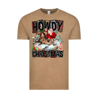 Vintage Coffee Howdy Christmas Rodeo Santa Vintage Tee - FaDigitalArtStudio