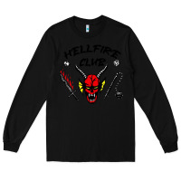 Black hellfire club strangerthings Long Sleeve Tee - baoMotion