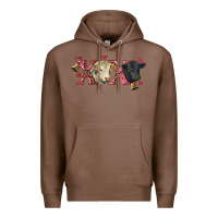 Chestnut xoxo charolais and black angus Premium Hoodie - RanaPortraitStore