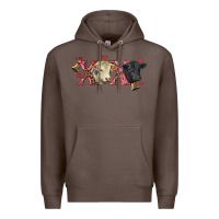Coffee xoxo charolais and black angus Premium Hoodie - RanaPortraitStore