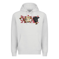 Dove Grey xoxo charolais and black angus Premium Hoodie - RanaPortraitStore