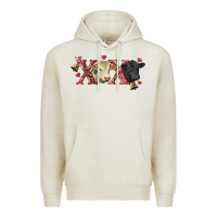 Oatmeal Heather xoxo charolais and black angus Premium Hoodie - RanaPortraitStore