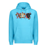Ocean Blue xoxo charolais and black angus Premium Hoodie - RanaPortraitStore