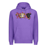 Purple xoxo charolais and black angus Premium Hoodie - RanaPortraitStore