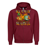Burgundy Fall is proof that change is beautiful Zipper Hoodie - RanaPortraitStore