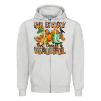Dove Grey Fall is proof that change is beautiful Zipper Hoodie - RanaPortraitStore