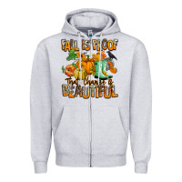 Heather Grey Fall is proof that change is beautiful Zipper Hoodie - RanaPortraitStore
