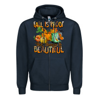 Navy Fall is proof that change is beautiful Zipper Hoodie - RanaPortraitStore